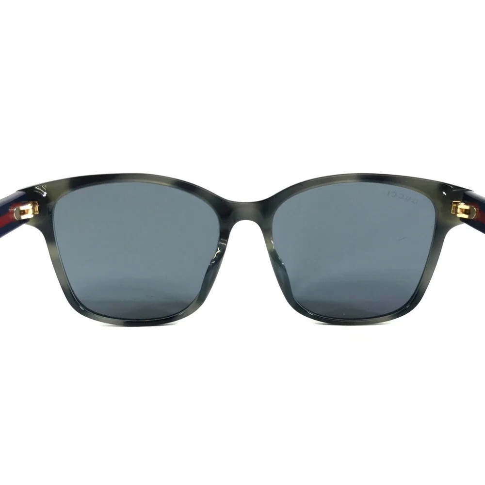 Gucci Sunglasses GG0417SK 004 Blue Red Striped Tortoise Frames w/ Gray Lenses - Picture 8 of 11